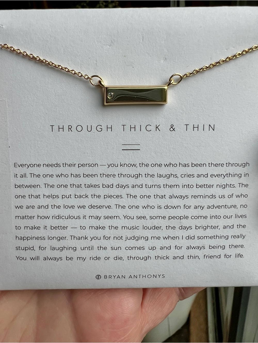 Gold Bar Necklace - NWT